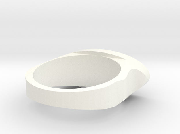 Ring Model 2 18.5mm in White Processed Versatile Plastic