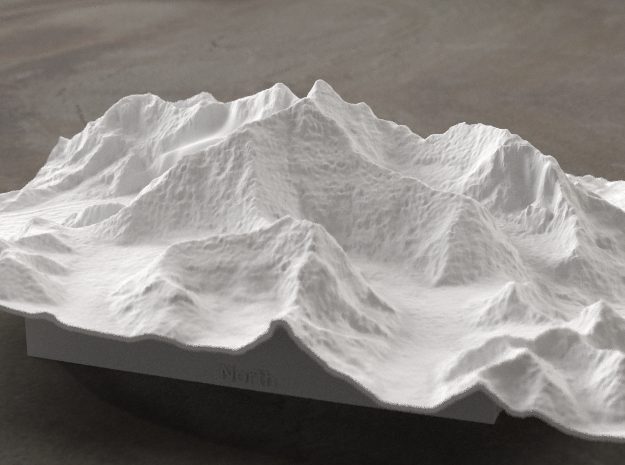 8''/20cm Mt. Everest, China/Tibet, WSF in White Natural Versatile Plastic