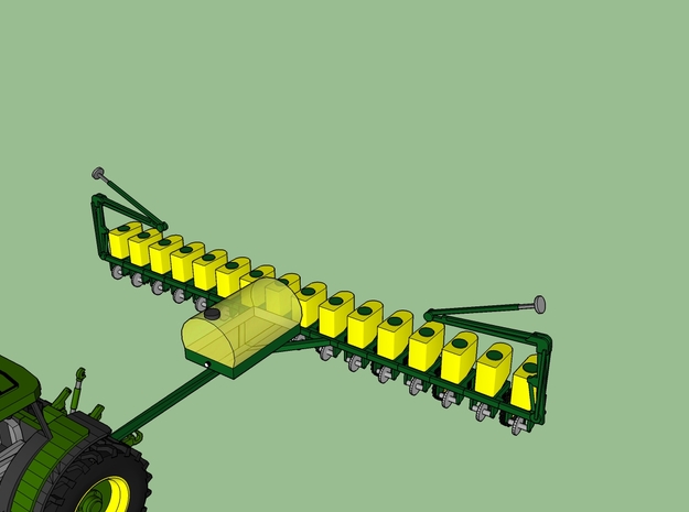 N JD 16 Row Planter in Clear Ultra Fine Detail Plastic