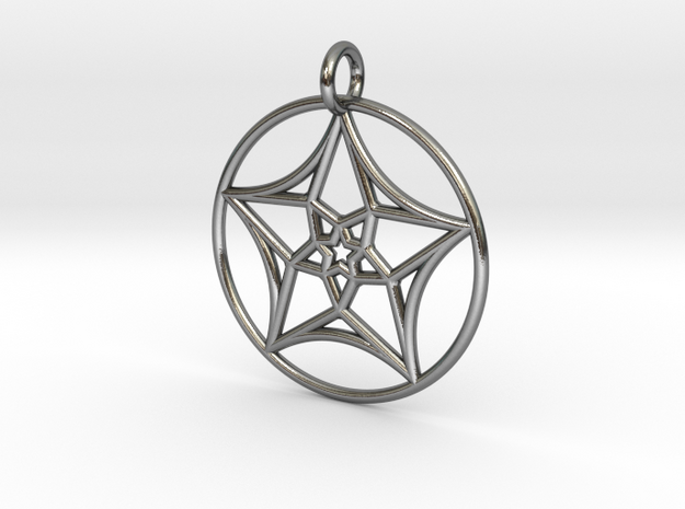 StarNeckLace in Polished Silver