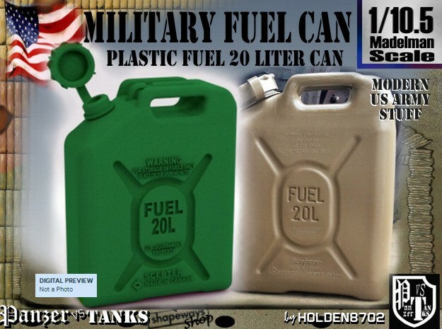 1-10-5 Military Fuel Can in Green Processed Versatile Plastic