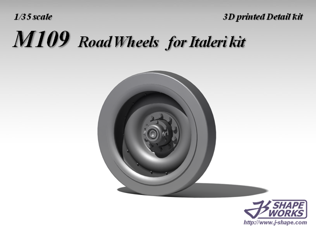 1/35 M109 road wheels in Tan Fine Detail Plastic