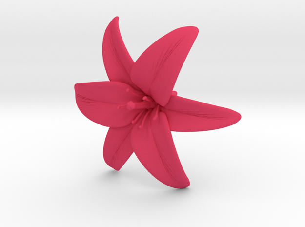 Lily Blossom (large) in Pink Processed Versatile Plastic