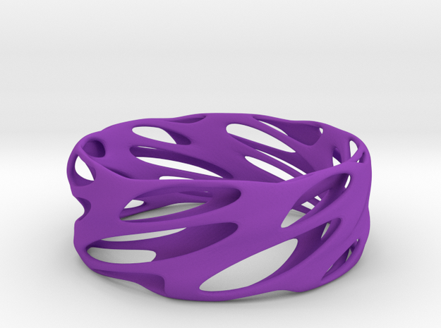 Bracelet Spiral in Purple Processed Versatile Plastic