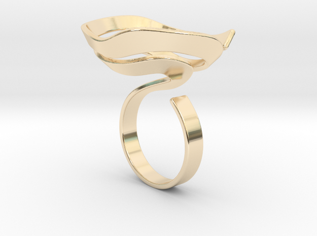 Swirl ring - size 7 in 14K Yellow Gold