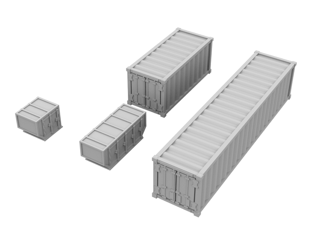 1:200_Containers [x40][A] in Smooth Fine Detail Plastic