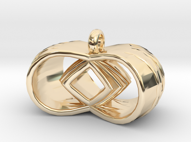 Tri-Infinity Diamond Pendant in 14K Yellow Gold