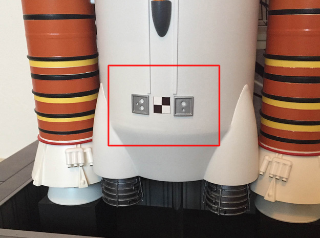 Orion SLS Umb Conns 1:72 in Tan Fine Detail Plastic