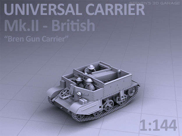 Universal Carrier MkII - (1:144) in Smooth Fine Detail Plastic