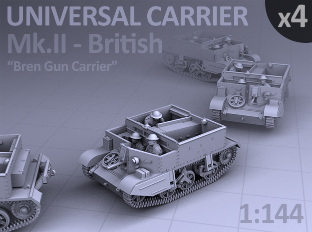 Universal Carrier Mk.II - (4 pack) in Smooth Fine Detail Plastic