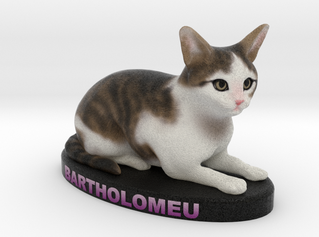 Custom Cat Figurine - Bartholomeu in Full Color Sandstone