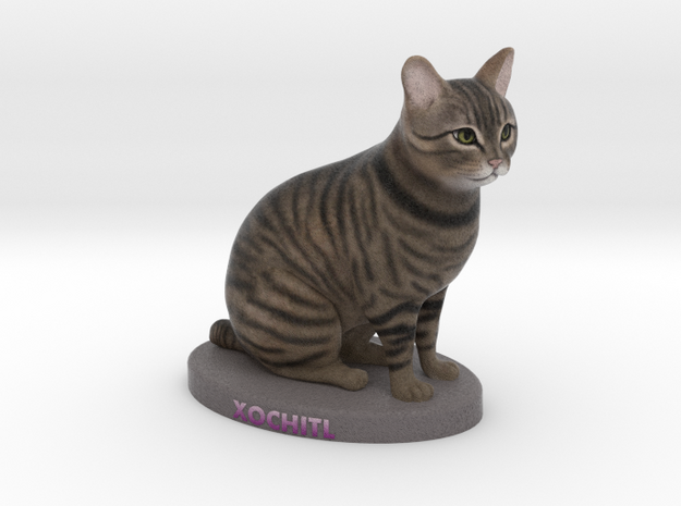 Custom Cat Figurine - Xochitl in Full Color Sandstone