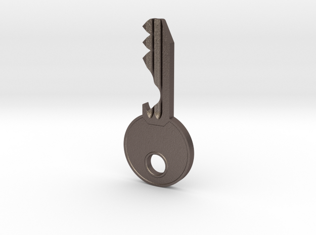 Bottle Opener Keys in Polished Bronzed Silver Steel