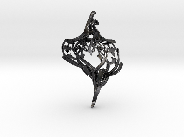 Nor Bird Twist in Polished and Bronzed Black Steel