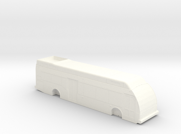 HO Scale Eldorado Axess BRT Fuel Cell Bus (solid) in White Processed Versatile Plastic