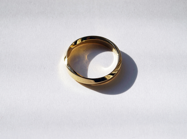 iRiffle Mobius Narrow Ring I (Size 10) in 14k Rose Gold Plated Brass