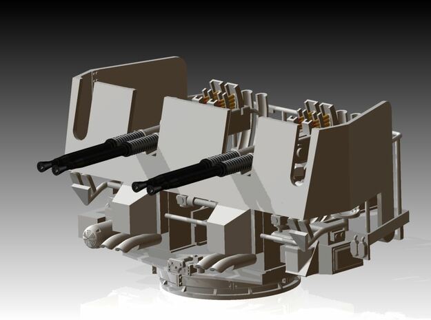Quad Bofors Shielded Kit 1/72 in Tan Fine Detail Plastic