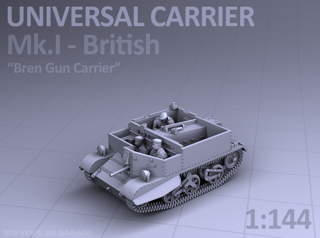 Universal Carrier Mk.I - (1:144) in Tan Fine Detail Plastic