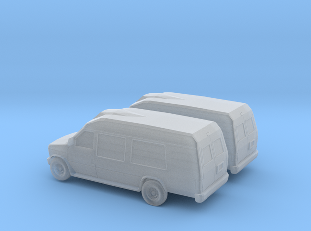 1/148 2X 1997-02 Ford Econoline  Camper in Smooth Fine Detail Plastic