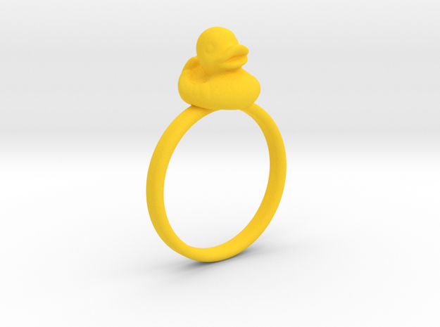 Rubber Duck Ring in Yellow Processed Versatile Plastic