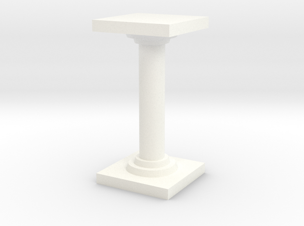 Pillar version 2 in White Processed Versatile Plastic