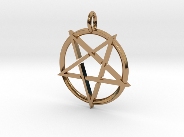 Pentagram in Polished Brass