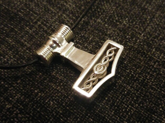 Mjölnir - Thor's hammer in Polished Silver