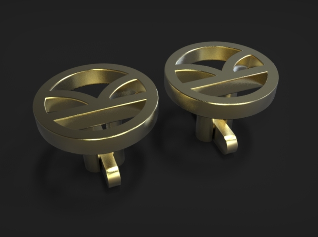 Kingsman Cufflinks in Polished Brass