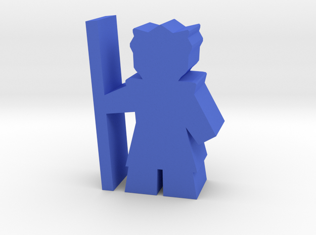 Game Piece, Bone Federation Warrior in Blue Processed Versatile Plastic