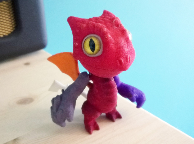Dragon in Red Processed Versatile Plastic