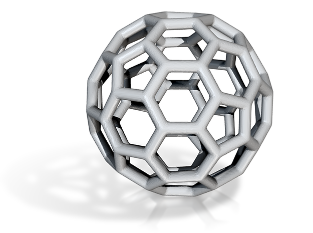 DRAW geo - sphere polygons A in White Natural Versatile Plastic