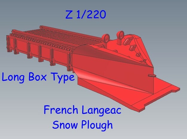 Z 1-220 French Long Langeac Railway Snow Plough in Tan Fine Detail Plastic