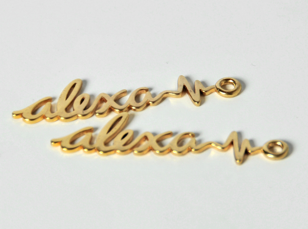 Alexa Memory Earrings in 14k Gold Plated Brass