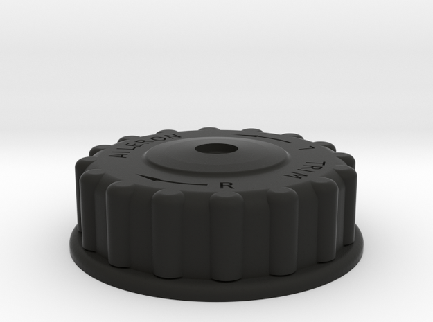 P51 Aileron Trim Wheel in Black Natural Versatile Plastic