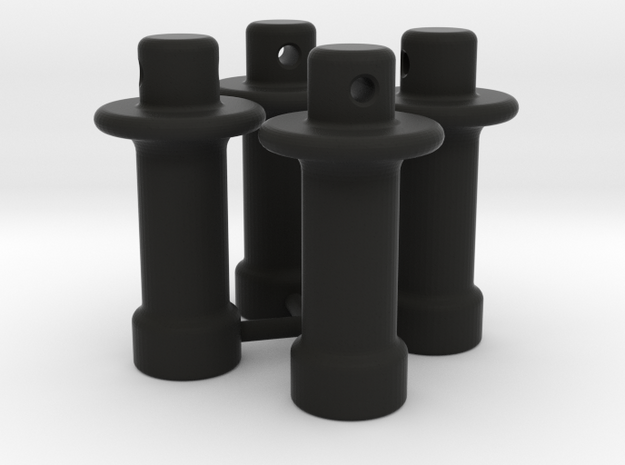 M3R16 Body Mount (R Clip) in Black Natural Versatile Plastic