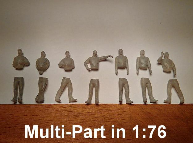 [1:76] Male set (multi-part) in Tan Fine Detail Plastic