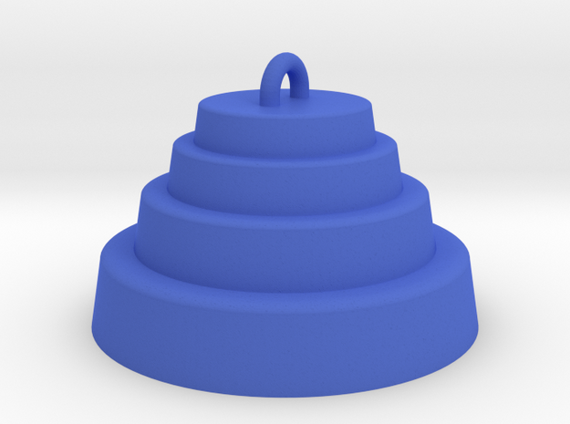 DRAW ornament - terraced dome in Blue Processed Versatile Plastic