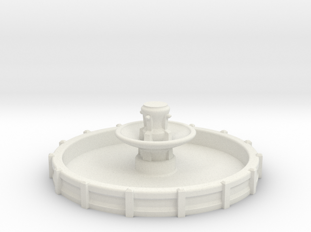 Large N/OO Scale Fountain in White Natural Versatile Plastic: 1:160 - N