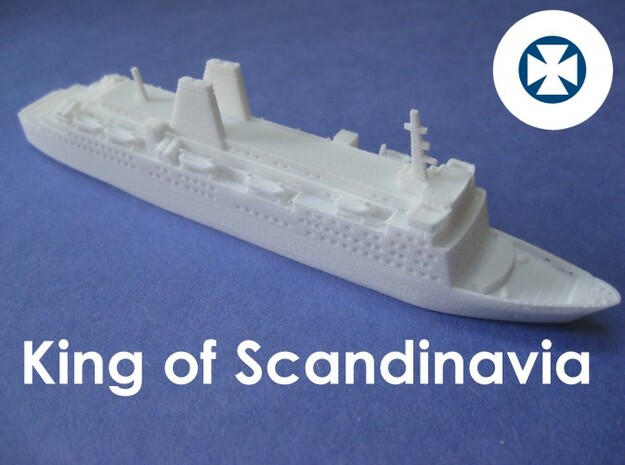 MS King Of Scandinavia (1:1200) in White Natural Versatile Plastic