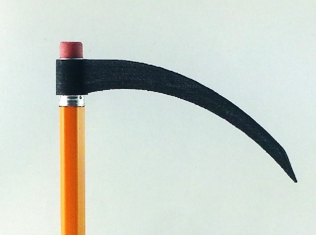 Pencil Scythe in Black Natural Versatile Plastic