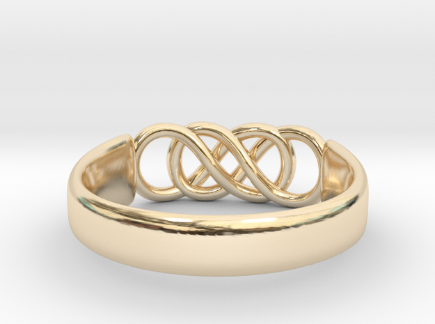 Double Infinity Ring 14.9mm Size4 in 14K Yellow Gold