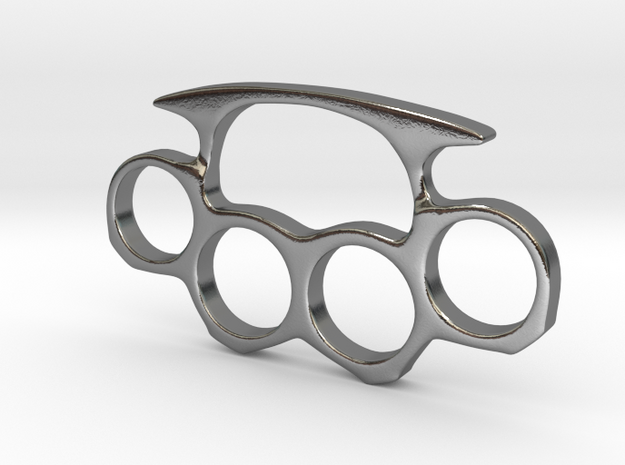 Brass Knuckles Miniature in Polished Silver