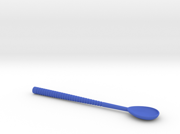 Byte Glossectomy Spoon (Shallow Head) in Blue Processed Versatile Plastic