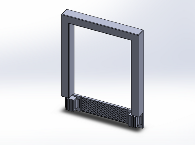 3pkg - 8x10 Roll Up Door; Open w/Leveler - Surface in Smooth Fine Detail Plastic