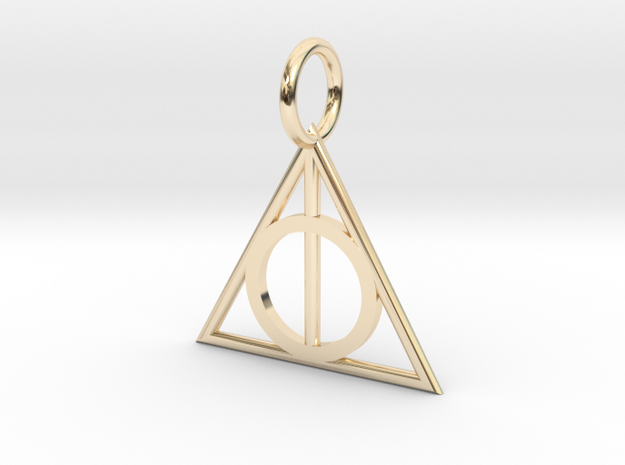 Deathly Hallows Charm in 14k Gold Plated Brass