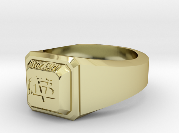 VBHS Simple Class Ring in 18k Gold Plated Brass