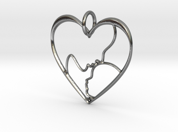 Mother and Child Heart Pendant