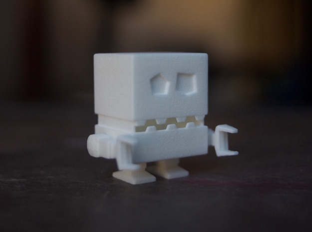 Robotico Miniature in White Processed Versatile Plastic