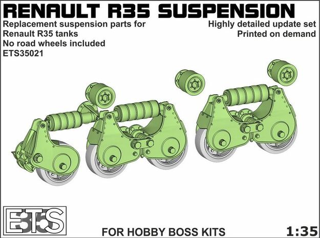 ETS35021 Renault R35 Suspension Basic (for HB) in Tan Fine Detail Plastic