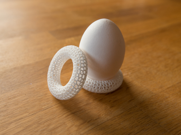 Coral skeleton egg cup in White Natural Versatile Plastic